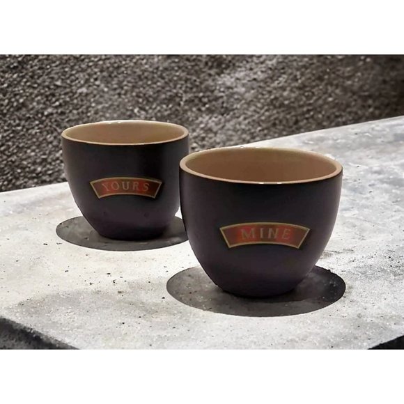 Baileys Irish Cream "Yours" and "Mine" Ceramic Dessert Bowls Set - Picture 3 of 7